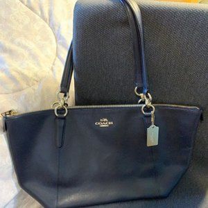 Navy Blue Coach Tote Bag